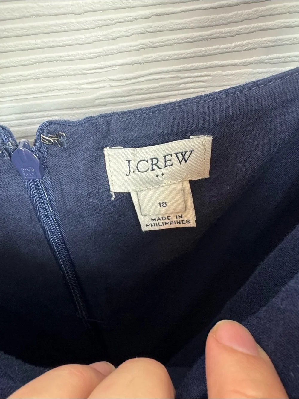 J. Crew Navy Blue Jumpsuit Front Tie Wide‎ Leg